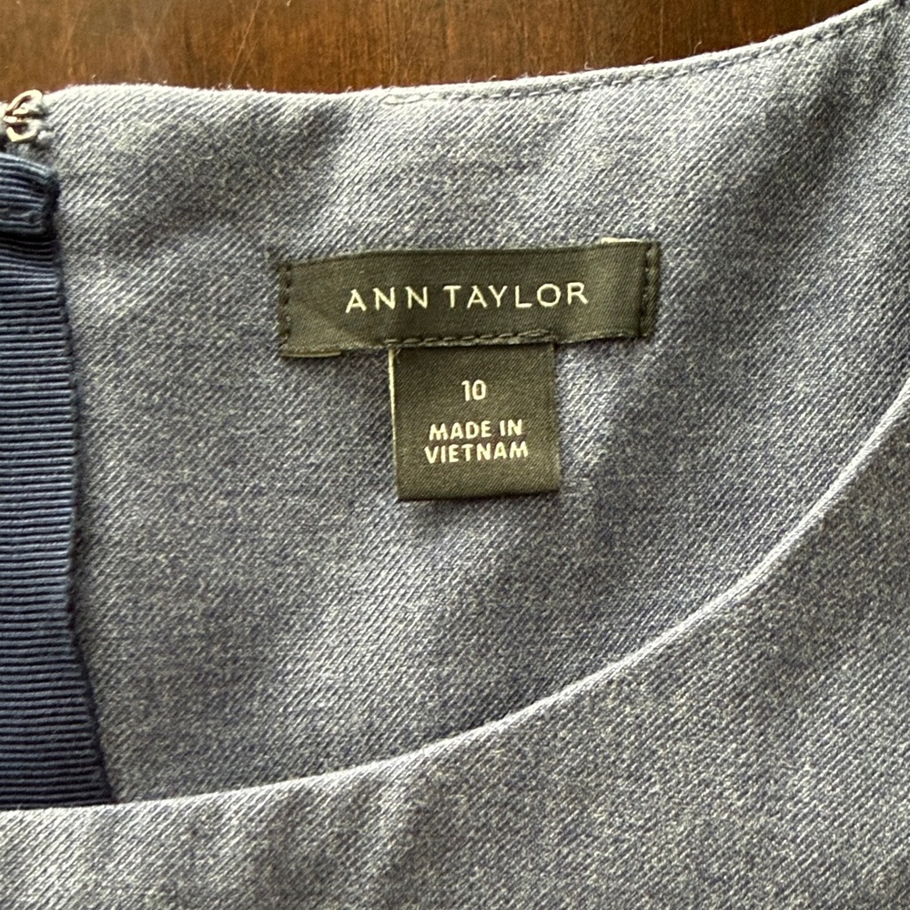 Ann Taylor Chambray Sleeveless Tie-Front Shell - Picture 2 of 4